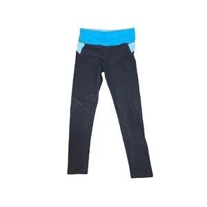 LULULEMON black and blue leggings Size 4